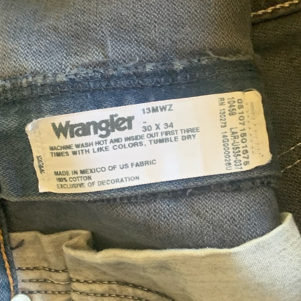 Wrangler | Vintage western straight leg denim high rise jeans patched si… - Picture 9 of 9